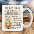 Personalized Dear Dad Thank You For Teaching Me To Play Baseball Love Mug Gift For Dad From Son And Daugther Coffee Color Changing Mug Gift Birthday Father's Day Thanks Giving