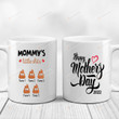 Personalized Red Heart Mom Mug, Cute Mommy's Little Shits, Great Ideas To Mom From Daughter, Son, To My Mom From Son, Perfect Ideas Gift To Mommy, Grandma, Sister On Mother's Day