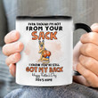 Personalized German Shepherd Even Though I'm Not From Your Sack Ceramic Mug, I Know You 've Still Got My Back, Gift For German Shepherd Dad, Father's Day