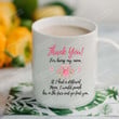 Thank You Mom Flowers Coffee Mug - 11-15 Oz Ceramic Cup For Mommy, Mama, Stepmom, Mother’s Day - Birthday, Christmas, Valentine’s Day From Daughter, Son