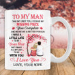 Personalized To My Man The Day I Met You I Found My Missing Piece Mug Gifts For Couple Lover, Gift For Husband, For Boyfriend
