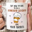 Personalized I Used To Live In Your Balls Now I'm Here To Be Fucking Legend Ceramic Mug, Funny Sperm Mug, Gift For Dad From Son Daughter, Father's Day