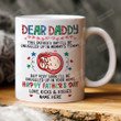 Personalized Dear Daddy From Baby Bump Mug, Dad To Be Gift, Happy Father's Day Gift, Pregnancy Gift for Dad To Be Mug, Daddy Present From Unborn Baby, Gift For Expecting Dads