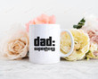 Dad Superhero Mug, Funny Dad Mug, Step Dad Gift, Mugs For Him, Gift For Dad From Son Daughter, Fathers Day Gifts