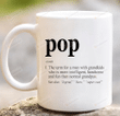 Pop Definition Mug, Funny Mug Gift, Grandpa Mug, Gift For Grandfather, Pop Pop, Birthday Gift, Fathers Day Gift White Mug 11-15 Oz