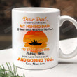 Personalized Fathers Day Mug, Dear Fishing Dad Mug, Thank You For Being My Fishing Dad, Happy Father's Day Mug, Gifts For Dad, Ceramic Coffee Mug 11-15 Oz