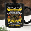 You Can't Scare Me I Have Two Daughters Mug, Gift For Daughter From Dad, Gifts For Dad, Fathers Day Gifts, Happy Fathers Day