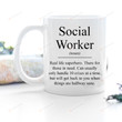 Social Worker Mug, Funny Social Worker Definition Mug, Social Work Graduation Appreciation Gifts