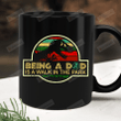 Daddysaurus Mug, Being A Dad Is A Walk In The Jurassic Park Mug, Gifts For Dad Papa Grandpa From Son Daughter, Fathers Day Gifts