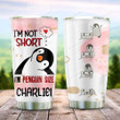 Personalized Penguin I'm Not Short Stainless Steel Tumbler Cup, I'm A Penguin Size Tumbler