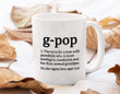 G-Pop Coffee Mug, G-Pop Definition Dictionary Mug, Fathers Day Gifts For Dad Grandpa Pop Pop, Funny Grandfather Gift From Grandchild