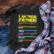 Personalized Star Wars I Am Their Father T-Shirt, Custom Father Lightsabers Names T-Shirt, Galaxy Edge Father’s Day Gift