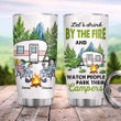 Camping Let's Drink By The Fire Stainless Steel Wine Tumbler Cup