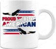 Proud To Be An American Mug, Eagle Usa Flag Mug, Independence Day Mug, Happy 4th Of July Mug