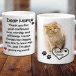 Custom Pet Portrait Mug, I'am Glad You're My Mom Mug, Cat Lover Gifts Mug