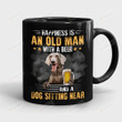 Weimaraner Old Man With A Dog Mug Gifts For Dog Mom, Dog Dad , Dog Lover, Birthday, Thanksgiving Anniversary Ceramic Coffee 11-15 Oz