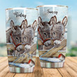 Personalized Donkey Couple Stainless Steel Tumbler, Today I Choose Joy Stainless Steel Tumbler, Perfect Gifts For Donkey Lover Stainless Steel Tumbler, Tumbler Cups