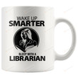 Sleep With A Librarian Mug, Wake Up Smarter Mug, Book Lovers Mug, Funny Book Lovers Mug, Book Nerd Mug, Librarian Mug, Bookaholic Mug, Gift For Friends