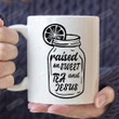 Raised On Sweet Tea And Jesus Ceramic Coffee Mug, Christian Coffee Mug