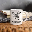 Stickman Surfing Mug, Stickman Mug, Hobby Mug, Surfing Mug, Sport Stickman Mug, Sport Mug, Gift For Friends, For Surfing Lovers