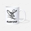 Stickman Surfing Mug, Stickman Mug, Hobby Mug, Surfing Mug, Sport Stickman Mug, Sport Mug, Gift For Friends, For Surfing Lovers