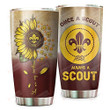 Once A Scout Always A Scout Sunflower Vintage Retro Stainless Steel Tumbler Cup For Coffee & Tea Best Gifts For Scout Lovers Boy Scout And Girl Scout In Daily Life