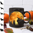 Bloodmoon Halloween Dog Mug, Halloween Coffee Mug, Wiener Dog Cup, Dog Lovers Gifts, Halloween Dog Black Mug, Wiener Dog Mom Gifts