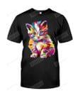 Colorful Kitten Shirt, Cat Lovers Shirt, Cute Cat Shirt, Kitten Shirt, Pet Shirt, Cat Lovers Day Shirt, Gifts For Cat Owners, For Cat Dad Cat Mom