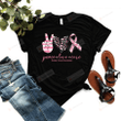 Peace Love Cure Shirt, Breast Cancer Awareness Shirt, Breast Cancer Shirt, Social Cancer Support Shirt, Pink Ribbon Shirt, Motivational Gifts For Women Friends