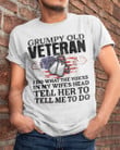 Grumpy Old Veteran Shirt, Veteran Wife Shirt, U.S. Veteran Shirt, U.S. Flag Shirt, Veteran Tag Shirt, Veteran Shirt, Gifts For Veteran Wife, For Him Her