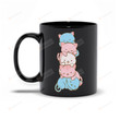 Transgender Pride Flag Kawaii Cats Cute Coffee Mug, Pastel Aesthetic Trans Pride Kitty Cat Mug, Cat Lover Gifts, Housewarming Gift