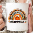 Maestra Halloween Mug, Gifts For Spanish Teacher On Halloween, Teacher Life, Field Trip Cup For Teacher, Back To School