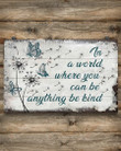 Christian Wall Art Butterfly, In The World Where You Can Be Anything Be Kind Jesus Canvas Print, Jesus Poster Canvas Art