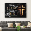 Christian Wall Art Joshua 24:15, As For Me And My House We Will Serve The Lord Jesus Canvas Print, Jesus Poster Canvas Art