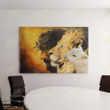 Christian Wall Art Jesus With Lion And Goat, Animals Lovers Jesus Canvas Print, Jesus Poster Canvas Art