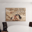 Christian Wall Art Jesus And Yorkshire, Give It To God Canvas Print, Jesus Poster Canvas Art
