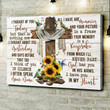 Christian Wall Art Sunflower, I Thought Of You Jesus Canvas Print, Jesus Poster Canvas Art