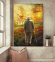 Jesus And Old Man Poster Canvas Print, Gift For Friends And Relatives In Heaven Poster Canvas, Jesus Poster Canvas Art