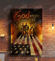 Firefighter God Says You Are Usa Flag Poster Canvas, Firefighter Gift Poster Canvas Print, Jesus Poster Canvas Art