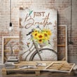 Sunflower And Hummingbird Just Breathe Vertical Poster Home Decor Wall Art Print No Frame Or Canvas 0.75 Inch Frame Full-Size Best Gifts For Birthday, Christmas, Housewarming, Anniversary