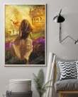 Faith Over Fear Running Toward Jesus Poster Canvas, Christian Lover Poster Canvas Print, Jesus Poster Canvas Art