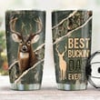 Hunting Dad Tumbler, Best Buckin Dad Ever Tumbler, Deer Hunter Cup, Birthday Gift For Daddy