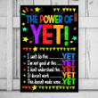 The Power Of Yet Poster Consequences Poster, Classroom Decor, School Counselor, Kids Motivational Printable, Classroom Decor For Kindergarten, Preschool Middle School, Back To School Day