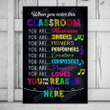 Music Class Poster Canvas, When You Enter This Classroom Music Canvas Print, Gifts For Teachers From Students, Back To School Gifts
