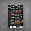 Music Teacher Canvas Poster, When You Enter This Classroom Poster Canvas, Motivational Music Classroom Poster, Back To School Classroom Decorations