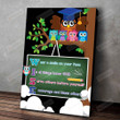 Wise Owl Canvas Poster, Behavior Posters For Classroom Inspirational Quotes Posters Wall Art For Students Teachers Classroom Decoration