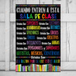 Spanish Classroom Rules Poster Canvas, Clase De Espanol Canvas Poster Gifts For Spanish Teacher, Motivational Spanish Classroom Welcome Wall Art Decor, Back To School Gifts