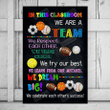 In This Class We Are A Team Poster Canvas, We Are A Team Canvas Print, Gifts For Teachers Educator From Students, Back To School Gifts