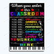 When You Enter This Classroom Canvas Poster, You Are Musician, Music Classroom Wall Art Decor, Teacher Gifts, Chalkboard Sign, Back To School Idea