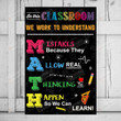 Math In This Classroom Poster Canvas, Gifts For Math Teacher, Motivational Math Classroom Welcome Wall Art Decor, Back To School Gifts
